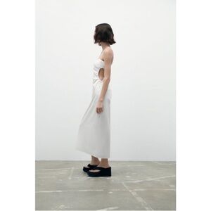 ZARA ~CUT OUT GABARDINE MIDI DRESS (NWT)